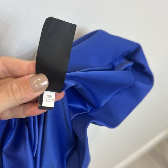 KATE SPADE Size 4 Flounce Sheath Dress Blueberry Blue Sleeveless - Picture 8 of 12